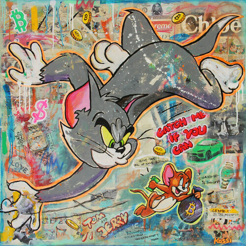 Catch me if you can di Kristin Kossi, Pittura in vendita su Singulart