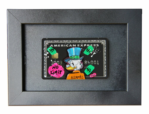 Scrooge No Limit Hermes Amex Card  Edition 03 di Kristin Kossi, Pittura in vendita su Singulart