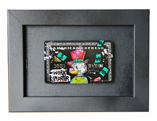 Scrooge Work Smarter Gucci Amex Card  Edition 03 di Kristin Kossi, Pittura in vendita su Singulart