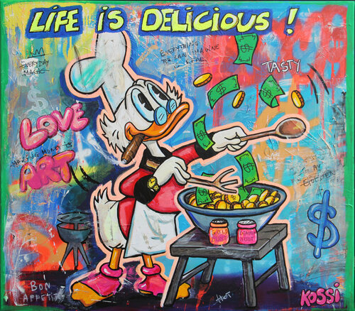 Life is delicious di Kristin Kossi, Pittura in vendita su Singulart