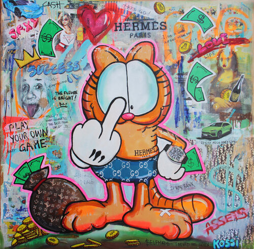 Mr. Garfield di Kristin Kossi, Pittura in vendita su Singulart