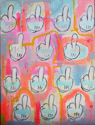 The subtle art of not giving fucks van Kristin Kossi, Schilderij te koop op Singulart