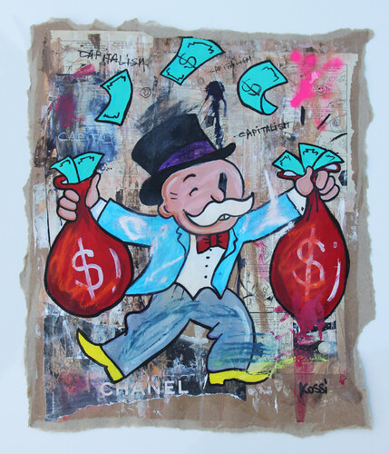Monopoly Capitalist di Kristin Kossi, Pittura in vendita su Singulart