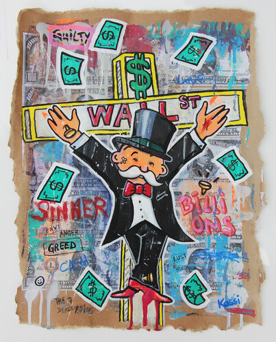 Monopoly on Cross by Kristin Kossi, Painting for Sale on Singulart