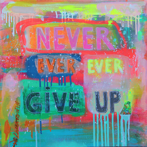 Never ever give up de Kristin Kossi, Pintura a la venta en Singulart