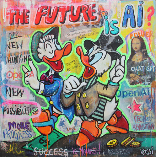 The Future is AI di Kristin Kossi, Pittura in vendita su Singulart