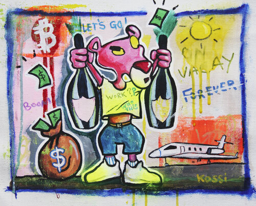 Jetset Pather par Kristin Kossi, Peinture en vente sur Singulart