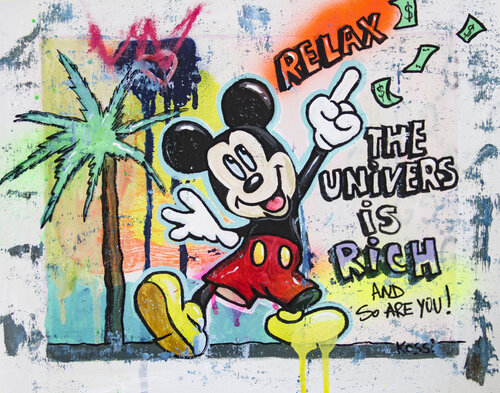 Just Relax Mickey von Kristin Kossi, Malerei kaufen auf Singulart