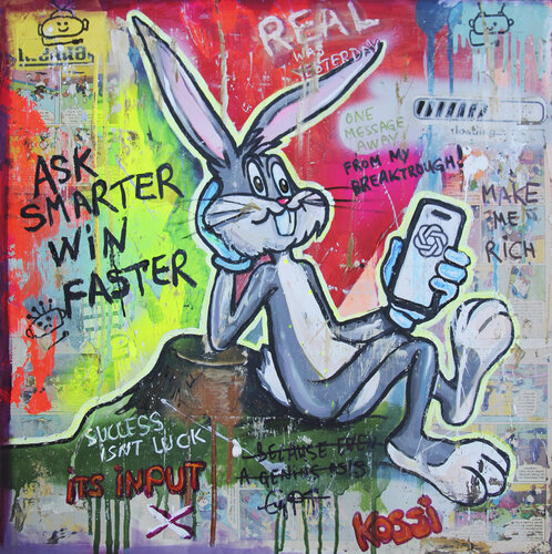 Ask Smarter Win Faster von Kristin Kossi, Malerei kaufen auf Singulart