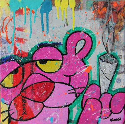 Dope Panther di Kristin Kossi, Pittura in vendita su Singulart