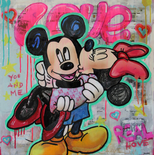 Mickey & Minnie van Kristin Kossi, Schilderij te koop op Singulart