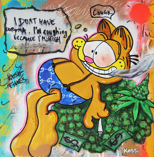 Garfield Kush by Kristin Kossi, 회화 for Sale on Singulart