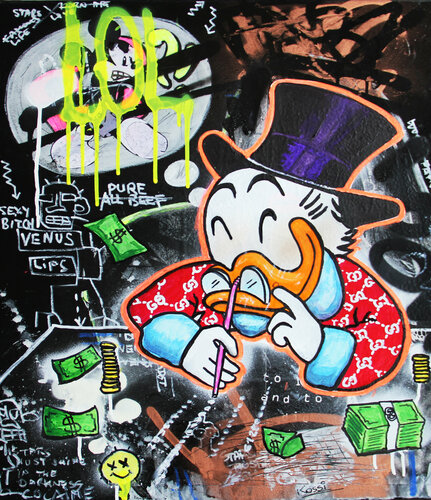 Scrooge Cocaine van Kristin Kossi, Schilderij te koop op Singulart