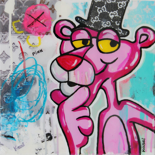 Little Pink Panther by Kristin Kossi, Painting for Sale on Singulart