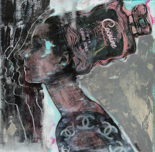 Audrey Nr. 19 Covid Chanel Cocaine van Kristin Kossi, Schilderij te koop op Singulart