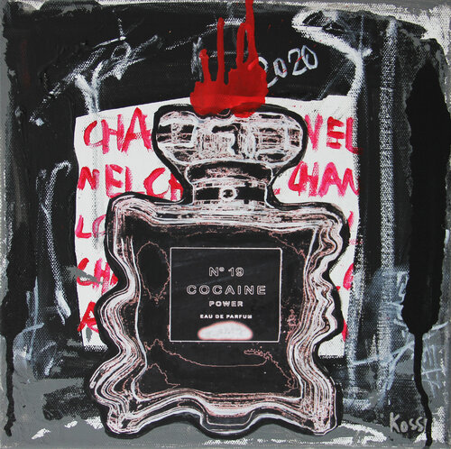Nr. 19 Cocaine Power / black red par Kristin Kossi, Peinture en vente sur Singulart
