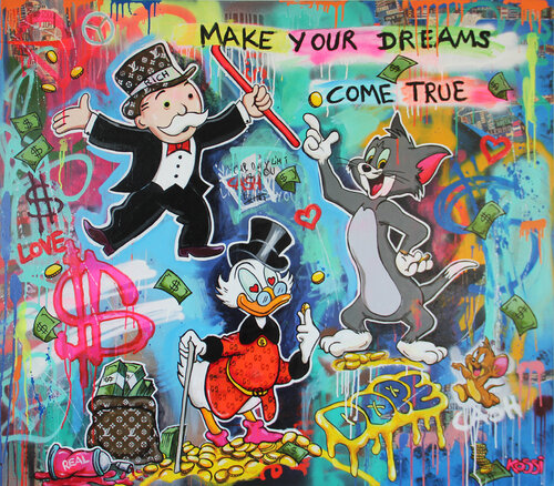 Make your dreams come true van Kristin Kossi, Schilderij te koop op Singulart