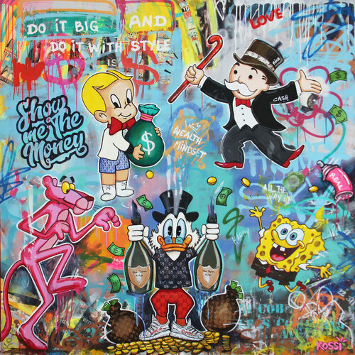 Show me the money di Kristin Kossi, Pittura in vendita su Singulart