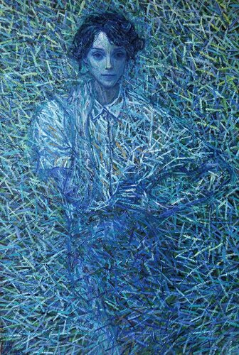Portrait Of Annie Clark (DIV025) par Atom Hovhanesyan, Peinture en vente sur Singulart