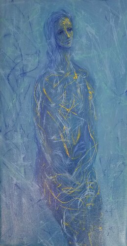 Seated Woman (M&R04) di Atom Hovhanesyan, Pittura in vendita su Singulart