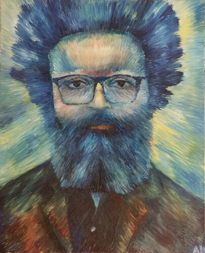 "Portrait Of Kyp Malone" van Atom Hovhanesyan, Schilderij te koop op Singulart