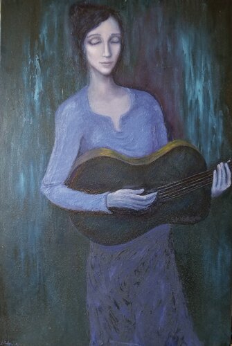 Guitarist (TR07) von Atom Hovhanesyan, Malerei kaufen auf Singulart