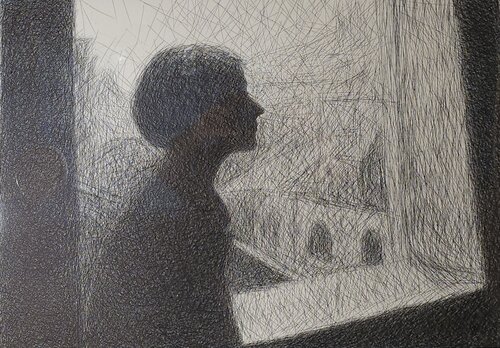By The Window (PEN 06) by Atom Hovhanesyan, Drawing for Sale on Singulart
