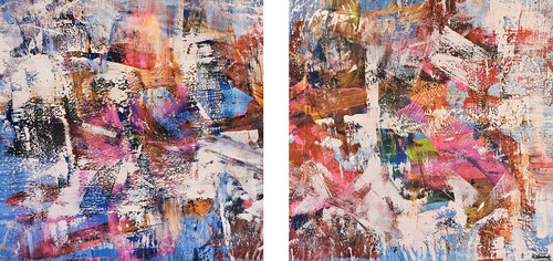 Destination - Diptychon by Parscha Mirghawameddin, Painting for Sale on Singulart