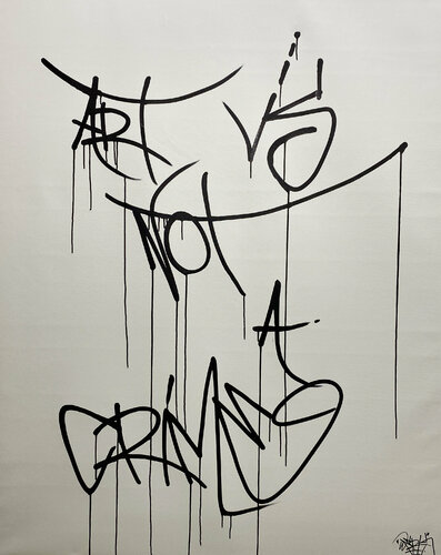 Art is not a crime par Parscha Mirghawameddin, Peinture en vente sur Singulart
