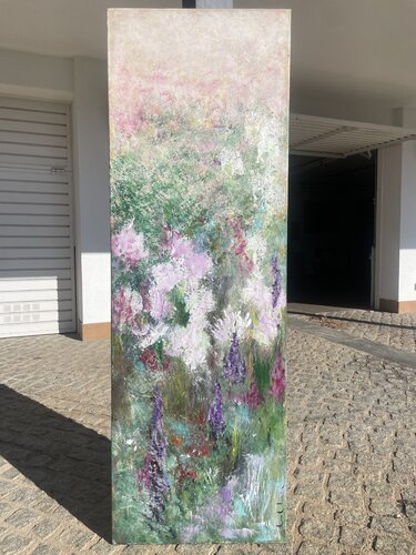 Tierra de Amapolas III di Esther Tenedor, Pittura in vendita su Singulart