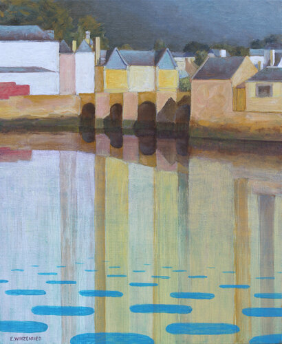 Vue sereine de St Goustan di Eric Winzenried, Pittura in vendita su Singulart