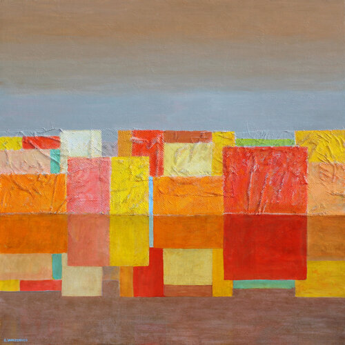 Architecture picturale au bord de l'eau by Eric Winzenried, Painting for Sale on Singulart
