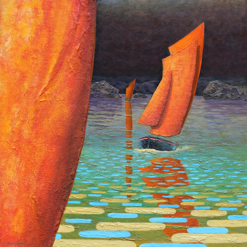 La grande régate texturée di Eric Winzenried, Pittura in vendita su Singulart