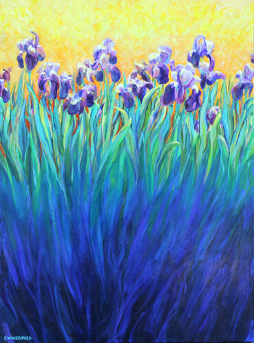 Iris en contre-jour van Eric Winzenried, Schilderij te koop op Singulart