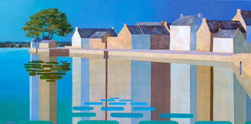St Cado tranquille di Eric Winzenried, Pittura in vendita su Singulart