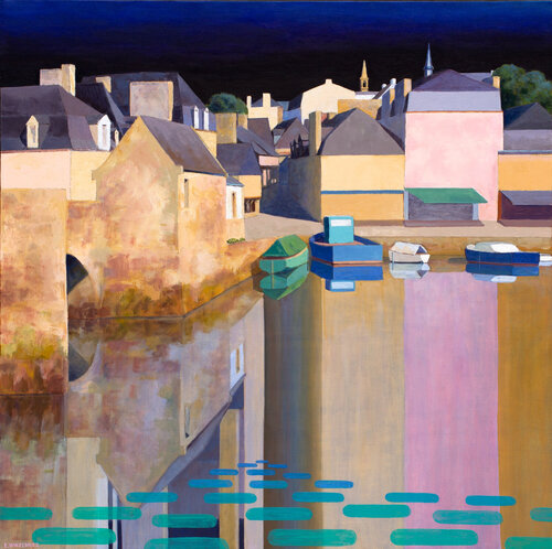 Lumière imaginaire sur St Goustan di Eric Winzenried, Pittura in vendita su Singulart