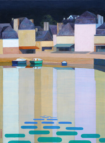 Contraste sur la place St Sauveur de Eric Winzenried, Pintura a la venta en Singulart