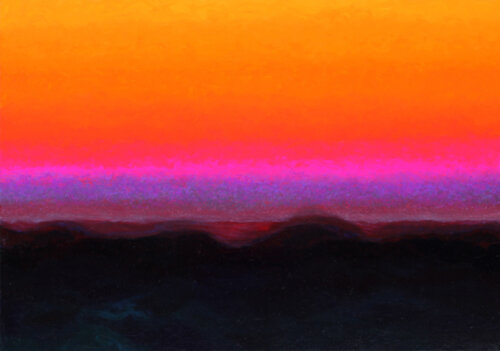 Paysage en contraste orangé Eric Winzenried