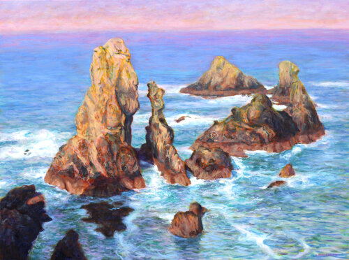 Les aiguilles de port Coton un matin d'octobre von Eric Winzenried, Malerei kaufen auf Singulart