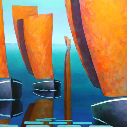 Régate boléro 1 van Eric Winzenried, Schilderij te koop op Singulart