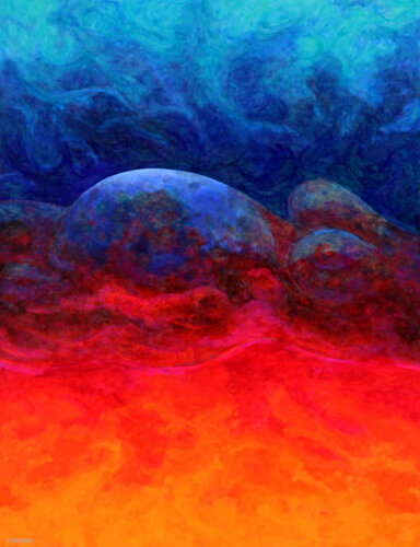 Paysage de la terre porteuse van Eric Winzenried, Schilderij te koop op Singulart