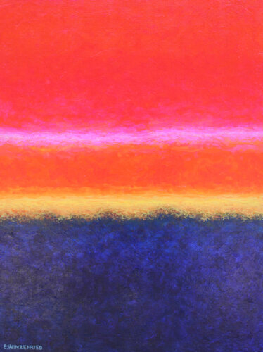 Le petit paysage à la rivière dorée van Eric Winzenried, Schilderij te koop op Singulart