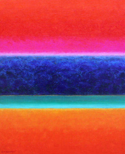 Petit paysage à la forêt bleue von Eric Winzenried, Malerei kaufen auf Singulart