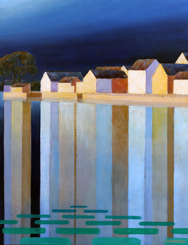 Lumière du soir à St Cado di Eric Winzenried, Pittura in vendita su Singulart