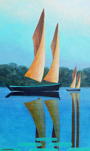 Navigation de fin de journée di Eric Winzenried, Pittura in vendita su Singulart
