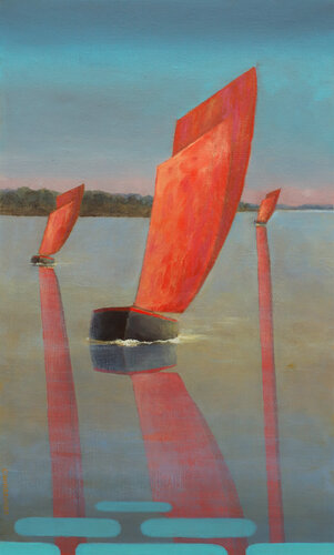 Navigation du matin di Eric Winzenried, Pittura in vendita su Singulart