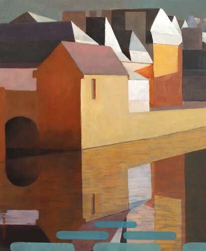 L'octroi de St Goustan au matin van Eric Winzenried, Schilderij te koop op Singulart