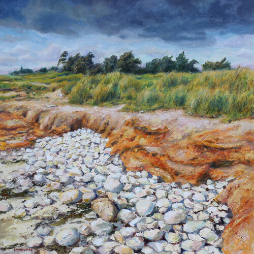 Galets blancs près de St Pierre van Eric Winzenried, Schilderij te koop op Singulart