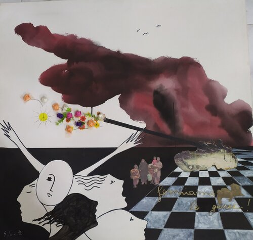 Fermiamo le guerre par Giancarlo Siniscalchi, Peinture en vente sur Singulart