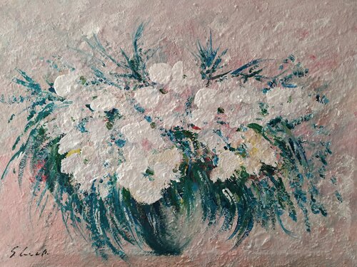 Vaso con fiori bianchi Giancarlo Siniscalchi